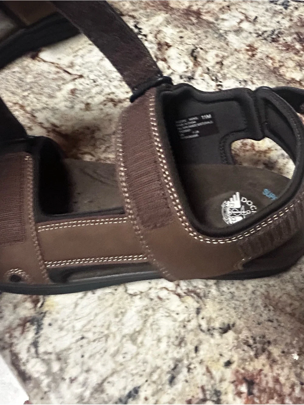 NEW Dockers Men's 11 Brown Adjustable Dual-Strap Supreme Comfort Sandals